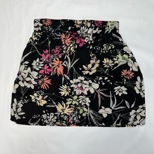 Paraella Skirt Women’s Large Multicolor Floral 100% Polyester Slip On